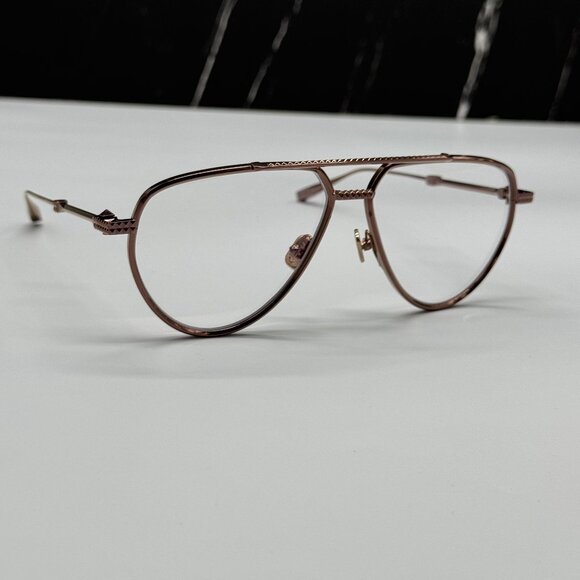 NEW VALENTINO V-STUD-II VLX-133C AVIATOR UNISEX GOLD ROSE EYEGLASSES - Picture 3 of 10